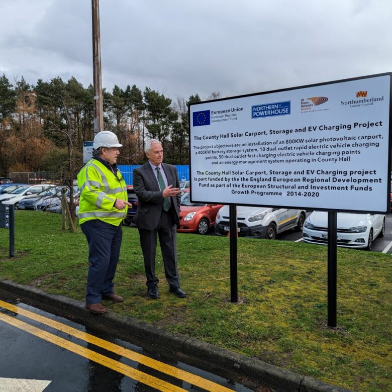UK Power Networks Services appointed to build 120 EV charge points and solar carport for Northumberland County Council