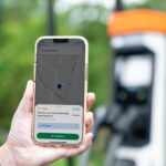 The Motability Go Charge app being used at an Osprey charging station